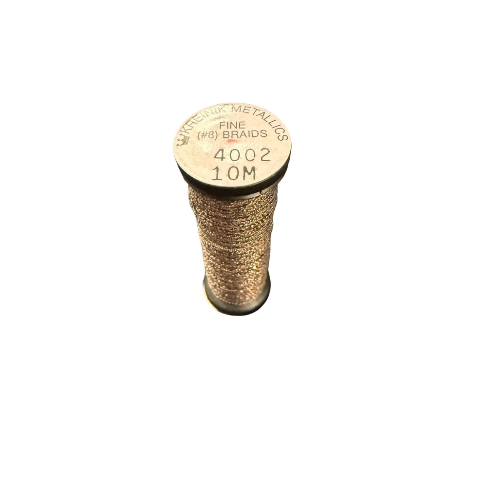 Kreinik Fine #8 Braid Metallic Thread 10M 4002 Spiced Chai Embroidery Supply